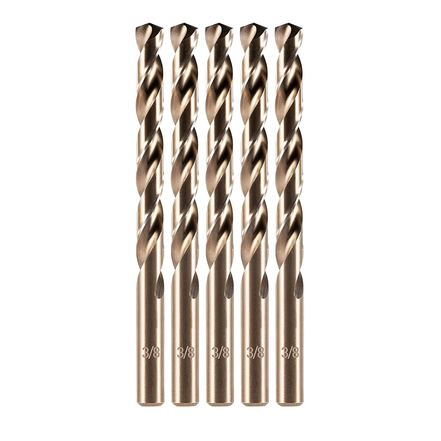 Uxcell 24pcs Straight Shank Twist Drill Bits 7.5mm Gold Titanium & Black Nitride Coated High Speed Steel (HSS) 4341 With 7.5mm Shank For Stainless Steel Alloy Metal Plastic Wood