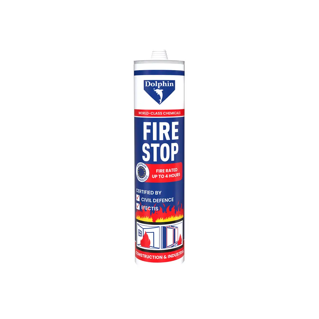 7.-Fire-Stop-Dolphin.webp Fire Stop Sealant Silicon Dolphin Recital Sealant 400g - الصورة 1