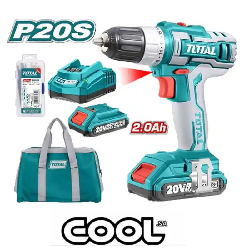 Cordless-Drill-TDLI2002-1.webp Total Cordless Drill TDLI2002 Torque 45NM - الصورة 1