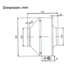 Inline Duct Fan MIF200 RPM:2550 CFM: 676 - Image 3
