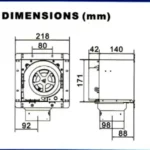 ⁦Ceiling Mount Type Centrifugal Fan CEF17 Size:100mm CFM55⁩ - الصورة ⁦2⁩
