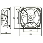 ⁦Metal High Pressure Ventilating Fan HPF-30 Size:300mm CFM:1085⁩ - الصورة ⁦2⁩
