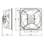 Metal High Pressure Ventilating Fan HPF–40 Size:400 - Image 2