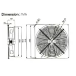 Compact Axial Fan SWE200 RPM: 2590 CFM: 538 - Image 3