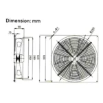 ⁦Compact Axial Fan SWE250 - 2660 RPM, 621 CFM⁩ - الصورة ⁦3⁩