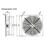 ⁦Compact Axial Fan SWE300 RPM: 2780 CFM: 1300⁩ - الصورة ⁦3⁩
