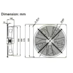 ⁦Compact Axial Fan SWE450 RPM: 1510 CFM: 3112⁩ - الصورة ⁦3⁩