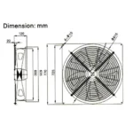 Compact Axial Fan SWE600 RPM: 1610 CFM:7100 - Image 3