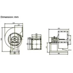 ⁦UHF Centrifugal Fan 5A 7.5KW CFM:12058 RPM:1160⁩ - الصورة ⁦2⁩