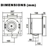 Ceiling Mount Type Centrifugal Fan CEF23MS Size:100 CFM:120 - Image 3