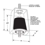 ⁦Rubber Hanger (Deflection : 3.5~13mm Anti Vibration⁩ - الصورة ⁦3⁩