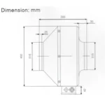Inline Duct Fan MIF315 RPM:2550 CFM:1059 - Image 4