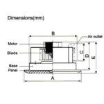 ⁦Ventilating Fan For Ceiling PEC-L⁩ - الصورة ⁦2⁩