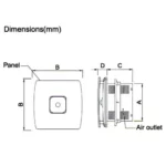 ⁦Ventilating fan for window PWE-R⁩ - الصورة ⁦2⁩
