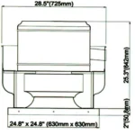 Centrifugal Roof Exhaust Fan Motor HP Belt RUB-14BS-C - Image 2