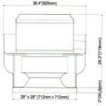Centrifugal Roof Exhaust Fan Motor HP Belt RUB-18BS-C - Image 2