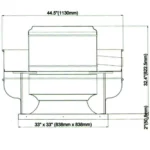 Centrifugal Roof Exhaust Fan Motor HP Belt RUB-24BS-C - Image 2