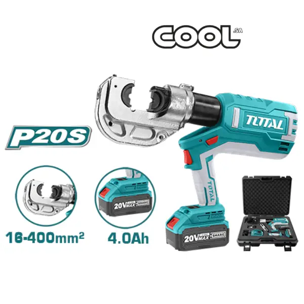 Total-Cordless-Hydraulic-Crimping-Tool-20V-TCTLI2002.webp Total Cordless Hydraulic Crimping Tool 20V TCTLI2002 - الصورة 1