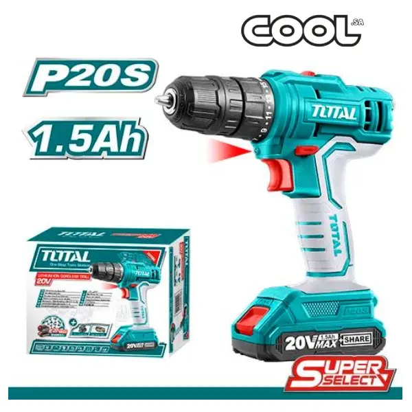 Total-Cordless-drill-20V-TDLI20011-1.webp Total Cordless drill 20V TDLI20011 - الصورة 1
