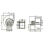 UHF Centrifugal Fan 2.8A 1.1KW CFM:3530 RPM:1730 - Image 2