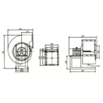 ⁦UHF Centrifugal Fan 3.2A 2.2KW CFM:5529 RPM:1720⁩ - الصورة ⁦2⁩