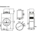 Centrifugal Fan UHFB 7.5E 15kw RPM:650 CFM:17000 - Image 4