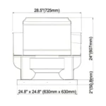 ⁦Centrifugal Roof Exhaust Fan Motor HP Belt RUB-10BS-C⁩ - الصورة ⁦4⁩